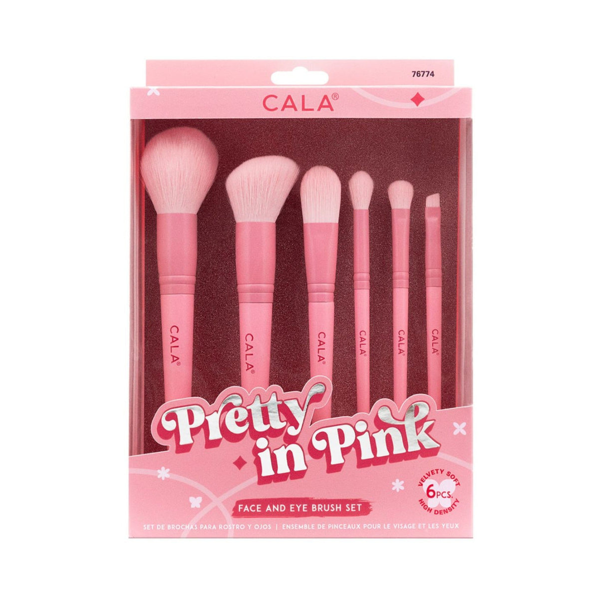 CALA Pretty in Pink 6-piece face and eye brush set