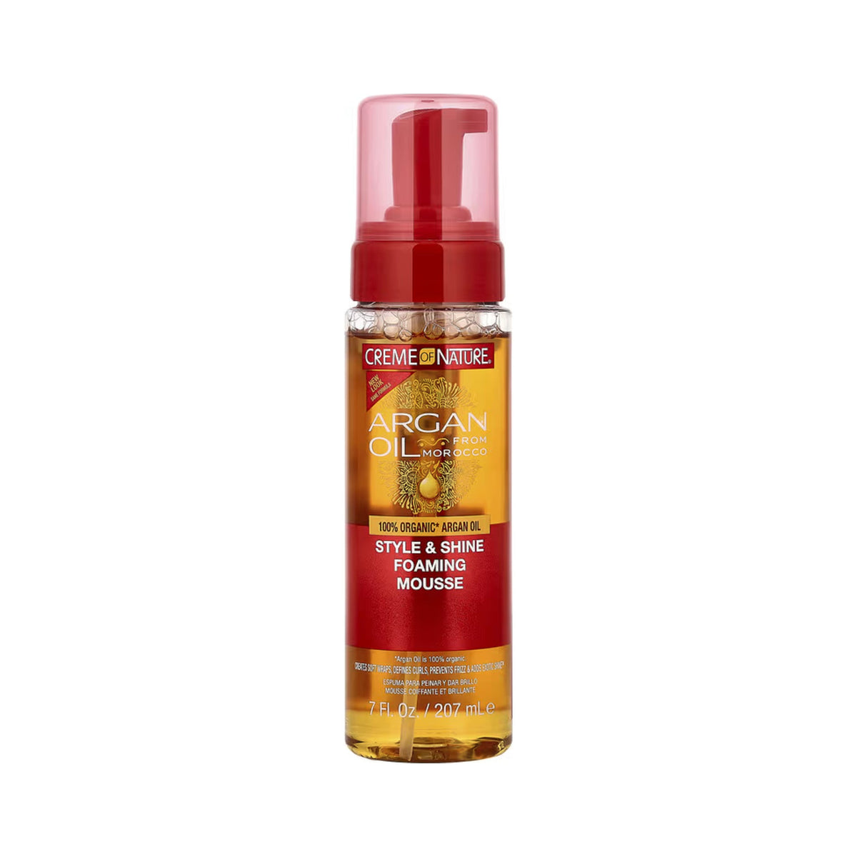 Creme of Nature Argan Oil Style & Shine Foaming Mousse 7 oz
