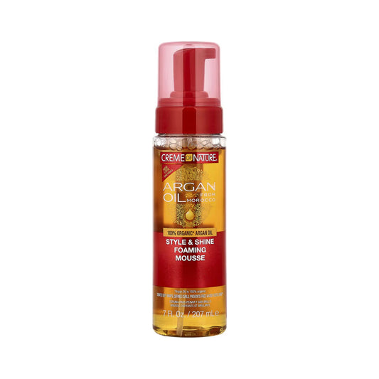 Creme of Nature Argan Oil Style & Shine Foaming Mousse 7 oz