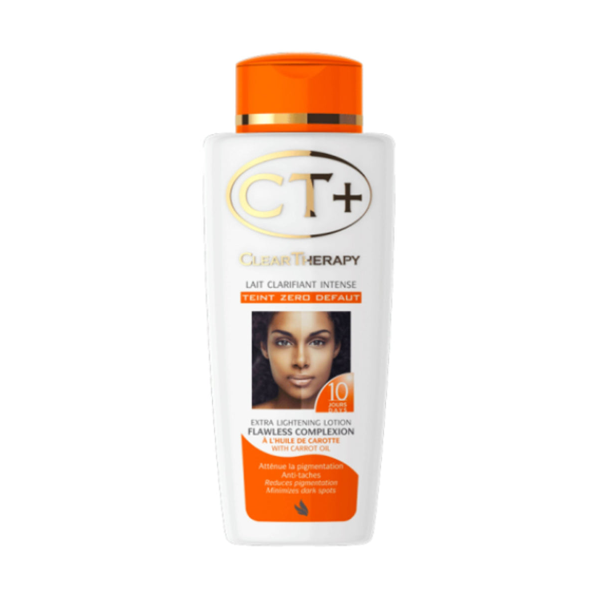 CT+ Clear Therapy Carrot Oil Lotion 250 ml on white background