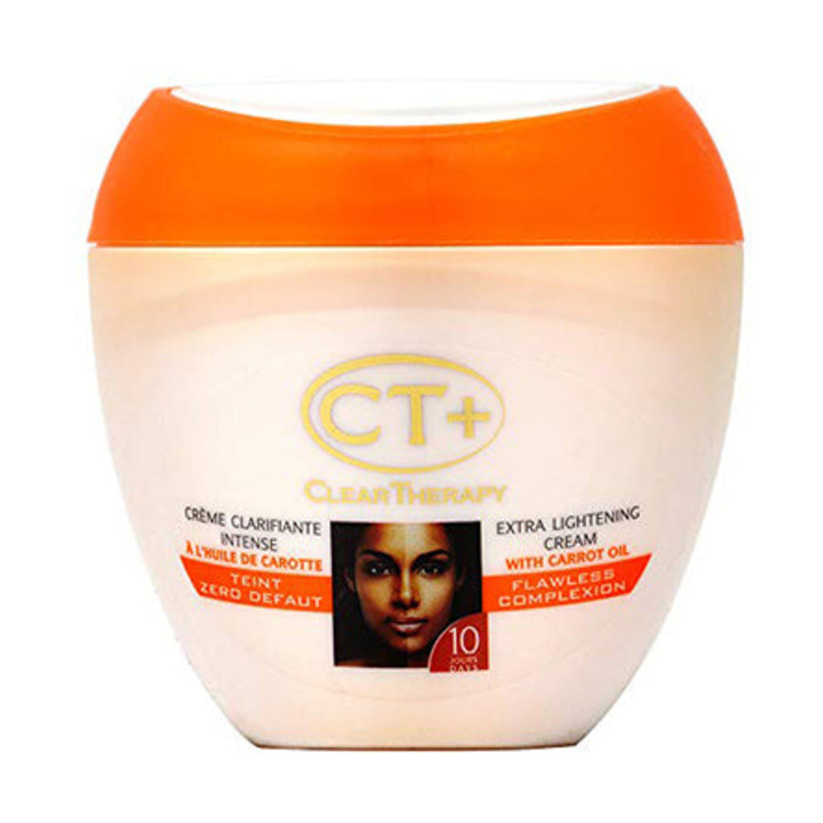 CT+ Clear Therapy Carrot Oil Cream 200 ml on white background
