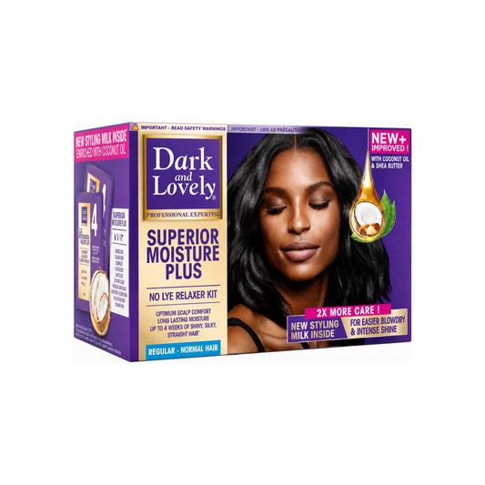Dark & Lovely Superior Moisture Plus No-Lye Relaxer Kit Regular