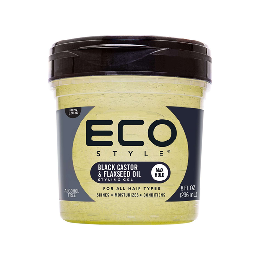 Eco Style Black Castor & Flaxseed Oil Styling Gel – 8 oz