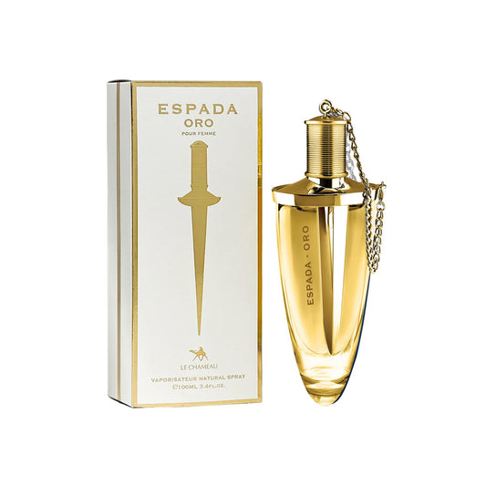 Le Chameau Espada Oro Eau de Parfum – 3.4 oz / 100 mL bottle on white background