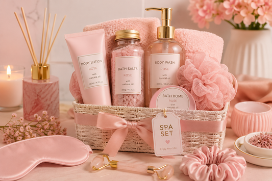 Set de Regalo de Lujo para Spa – Rosa
