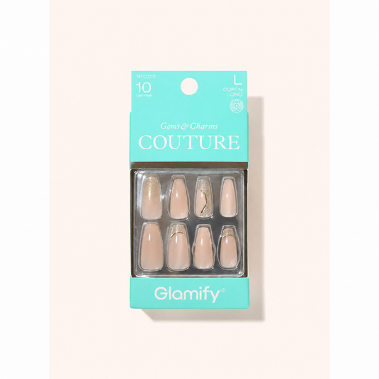 Glamify Couture Press-On Nails NTCT01 – Coffin Long