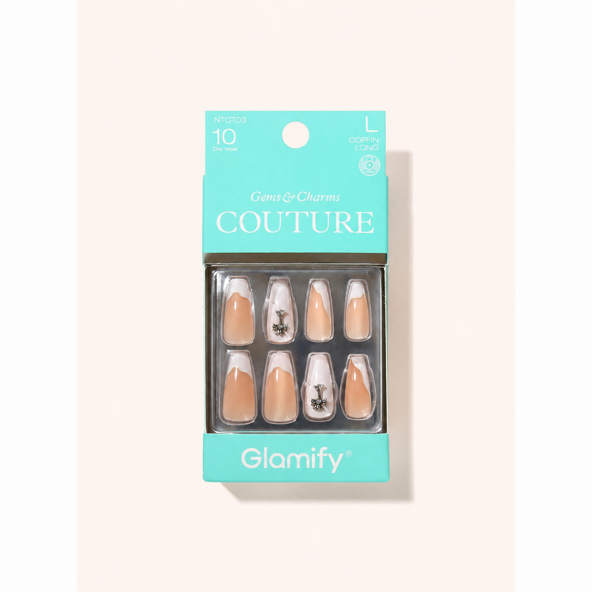 Glamify Couture Press-On Nails NTCT03 – Coffin Long