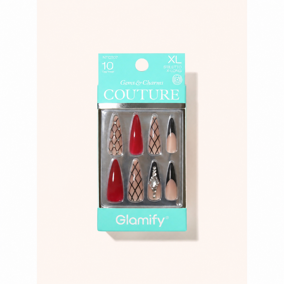 Glamify Couture Press-On Nails NTCT07 – Stiletto X-Long