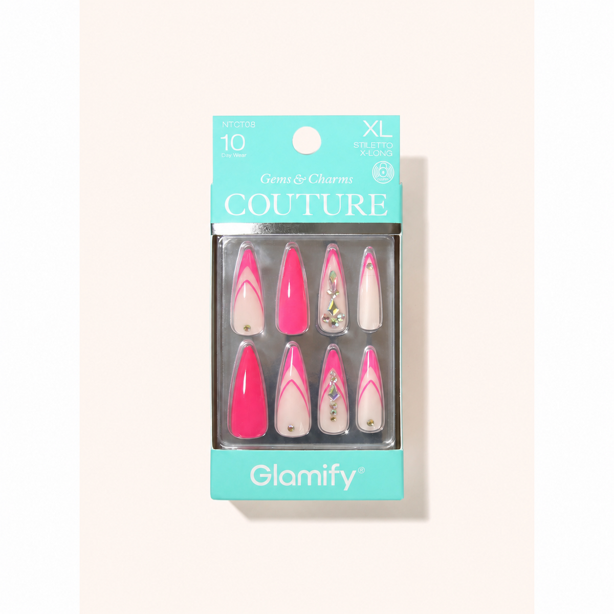 Glamify Couture Press-On Nails NTCT08 – Stiletto X-Long