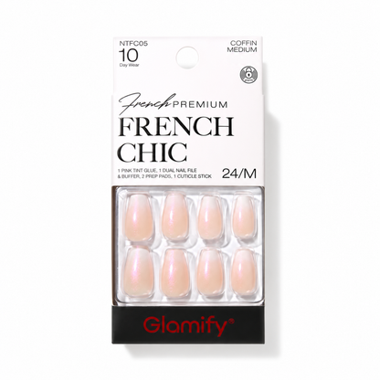 Glamify French Chic Press-On Nails NTFC05 – Coffin Medium
