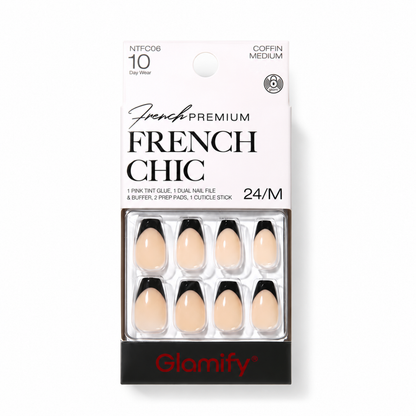 Glamify French Chic Press-On Nails NTFC06 – Coffin Medium