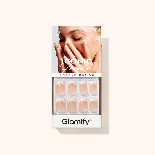 Glamify Iconic French Press-On Nails NTIF01 – Square Medium