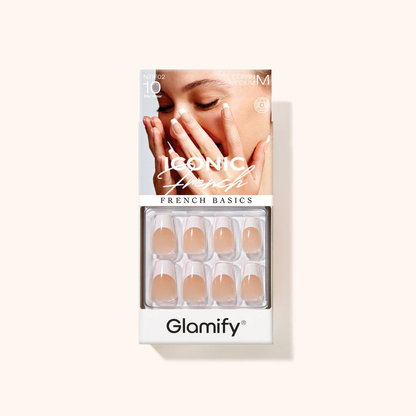Glamify Iconic French Press-On Nails NTIF02 – Coffin Medium