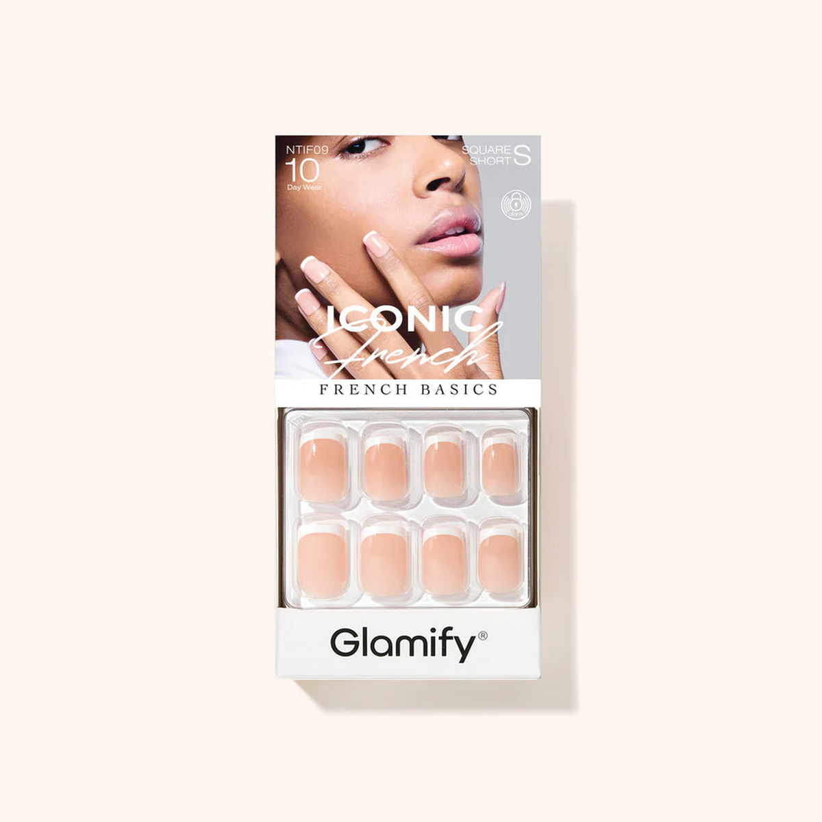 Glamify Iconic French Press-On Nails NTIF09 – Square Short