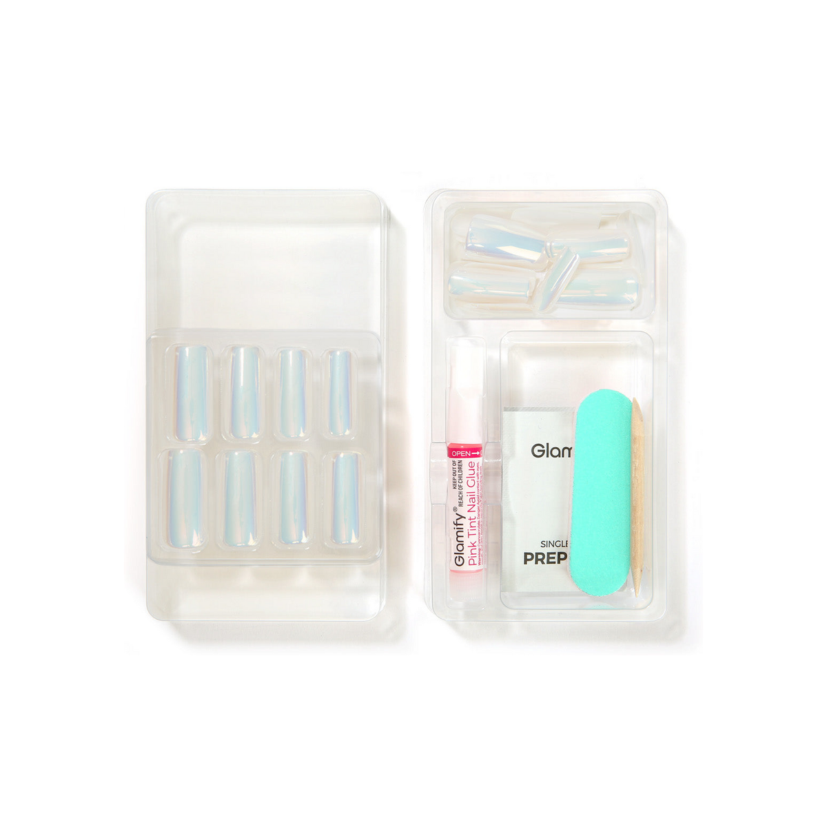 Glamify Mesmerize NTMR03 Square Long press-on nails