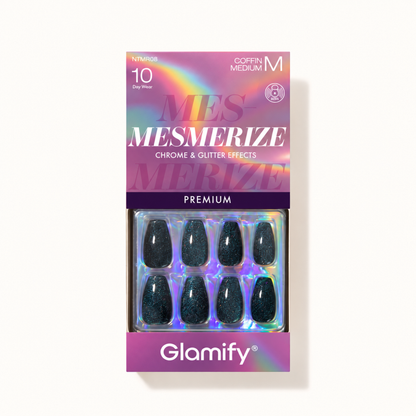 Glamify Mesmerize NTMR08 Coffin Medium press-on nails