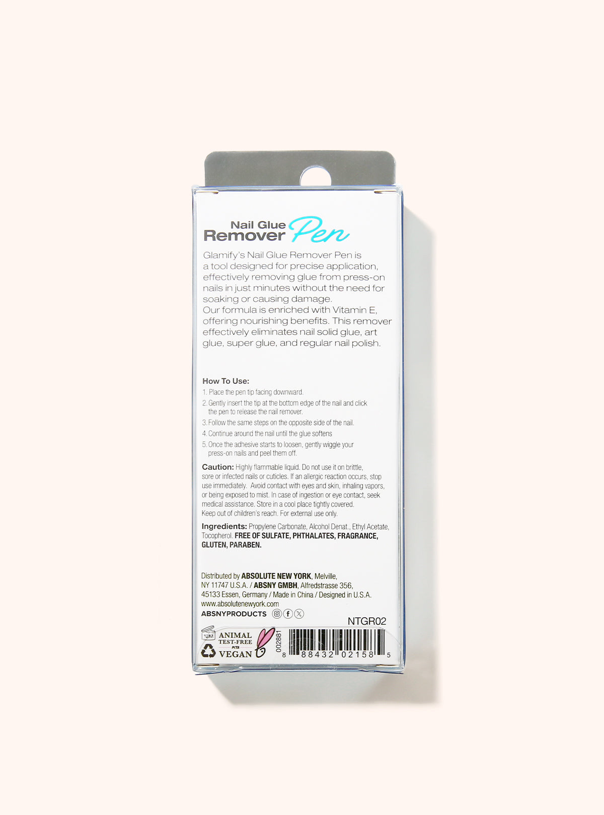 Glamify Nail Glue Remover Pen – Back