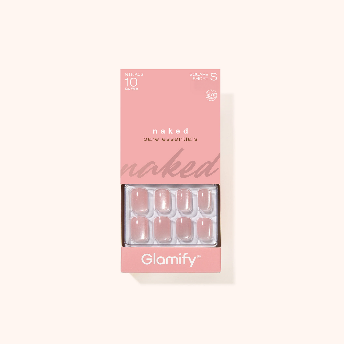 Glamify Naked Press-On Nails NTNK03 – Square Short