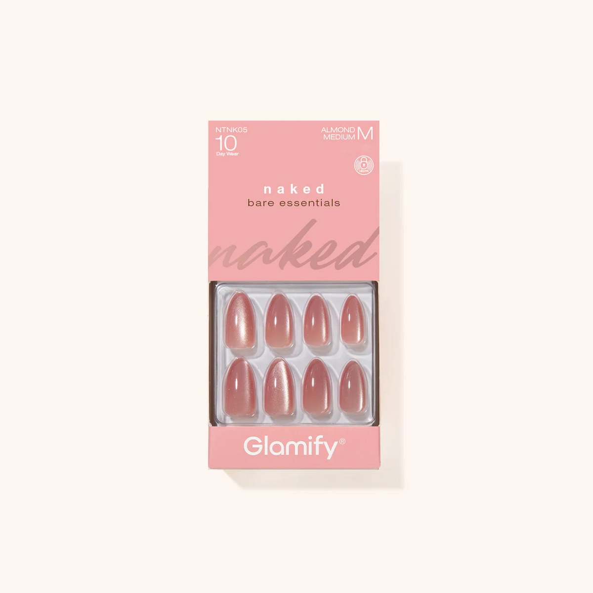 Glamify Naked Press-On Nails NTNK05 – Almond Medium