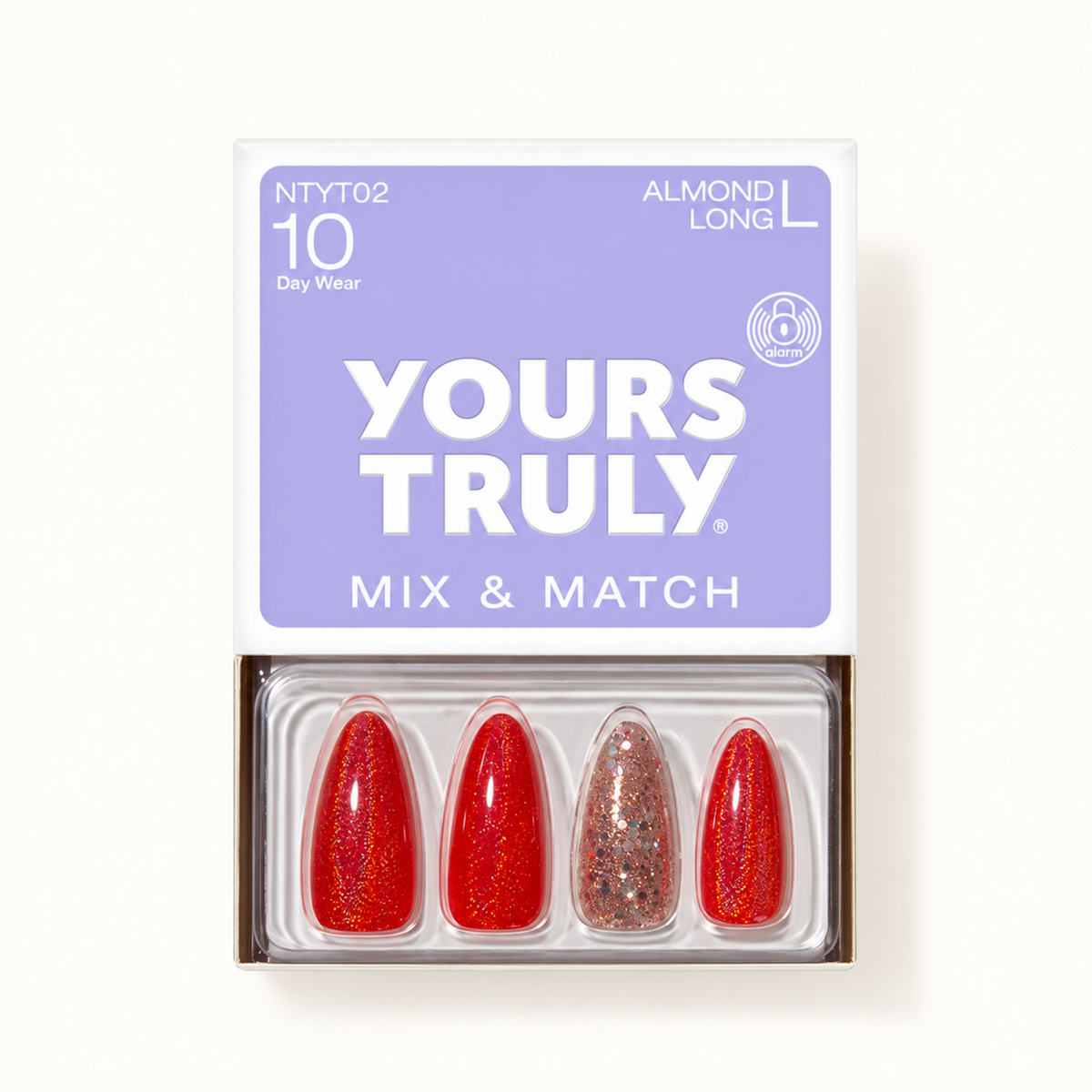 Glamify Yours Truly NTYT02 Almond Long press-on nails