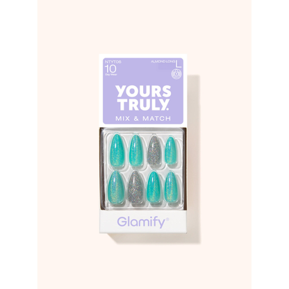 Glamify Yours Truly NTYT06 Almond Long press-on nails
