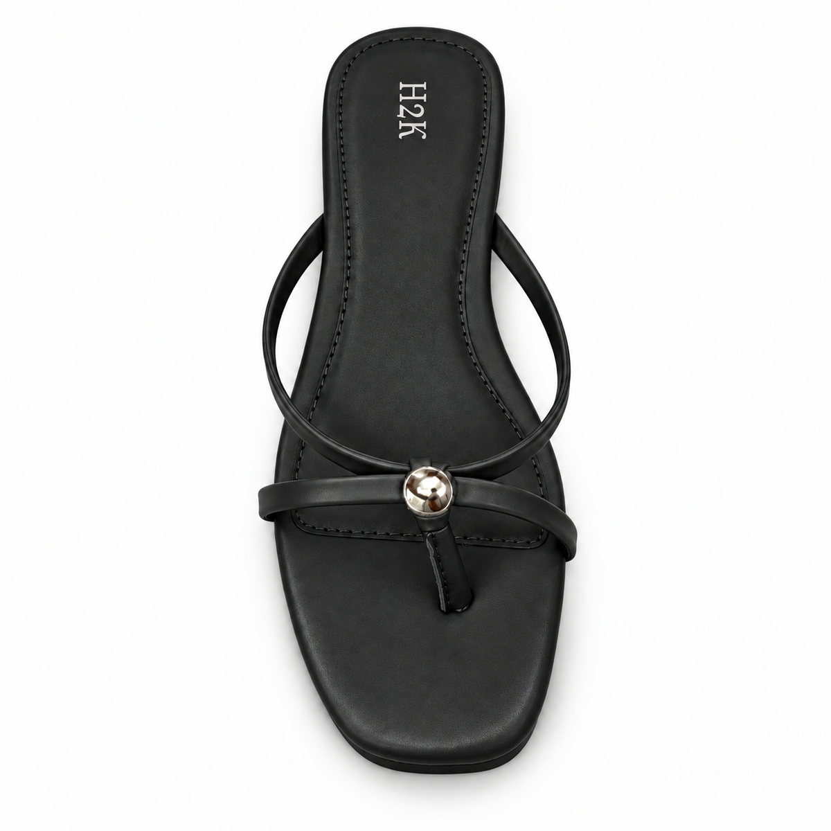 H2K Lulu flat sandal in Black - main view