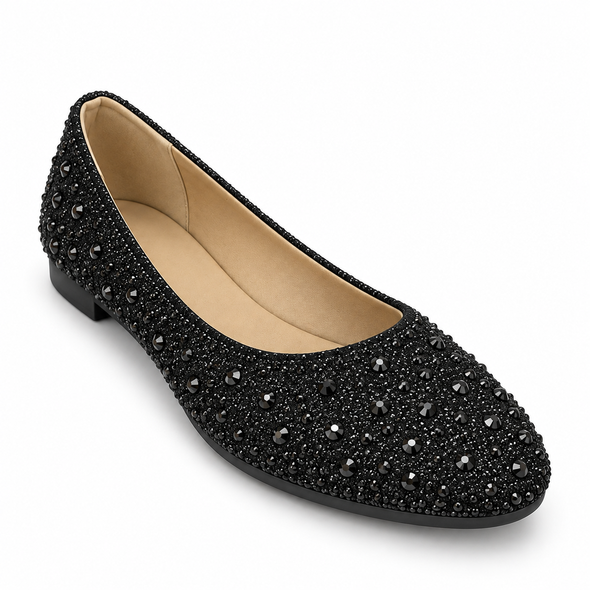 H2K Magic Uno rhinestone flat in Black