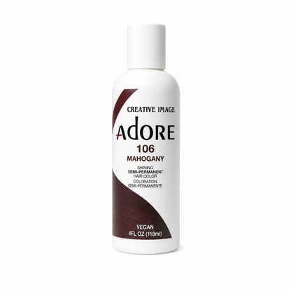 Adore #106 Mahogany semi-permanent hair color 4 fl oz on white background