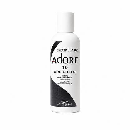 Adore Semi-Permanent Hair Color #10 Crystal Clear semi-permanent hair color 4 fl oz on white background