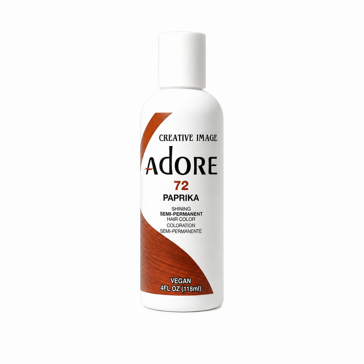 Adore Semi-Permanent Hair Color #72 Paprika semi-permanent hair color 4 fl oz on white background
