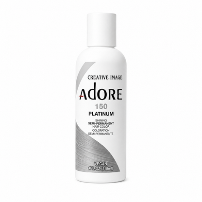 Adore #150 Platinum semi-permanent hair color 4 fl oz on white background