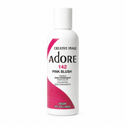 Adore #142 Pink Blush semi-permanent hair color 4 fl oz on white background