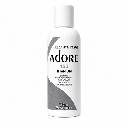 Adore #155 Titanium semi-permanent hair color 4 fl oz on white background