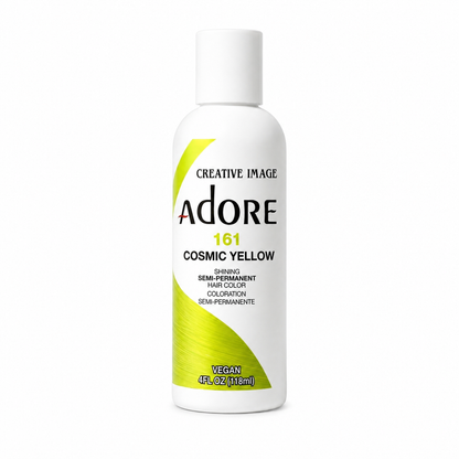 Adore #161 Cosmic Yellow semi-permanent hair color 4 fl oz on white background