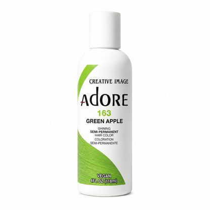 Adore #163 Green Apple semi-permanent hair color 4 fl oz on white background