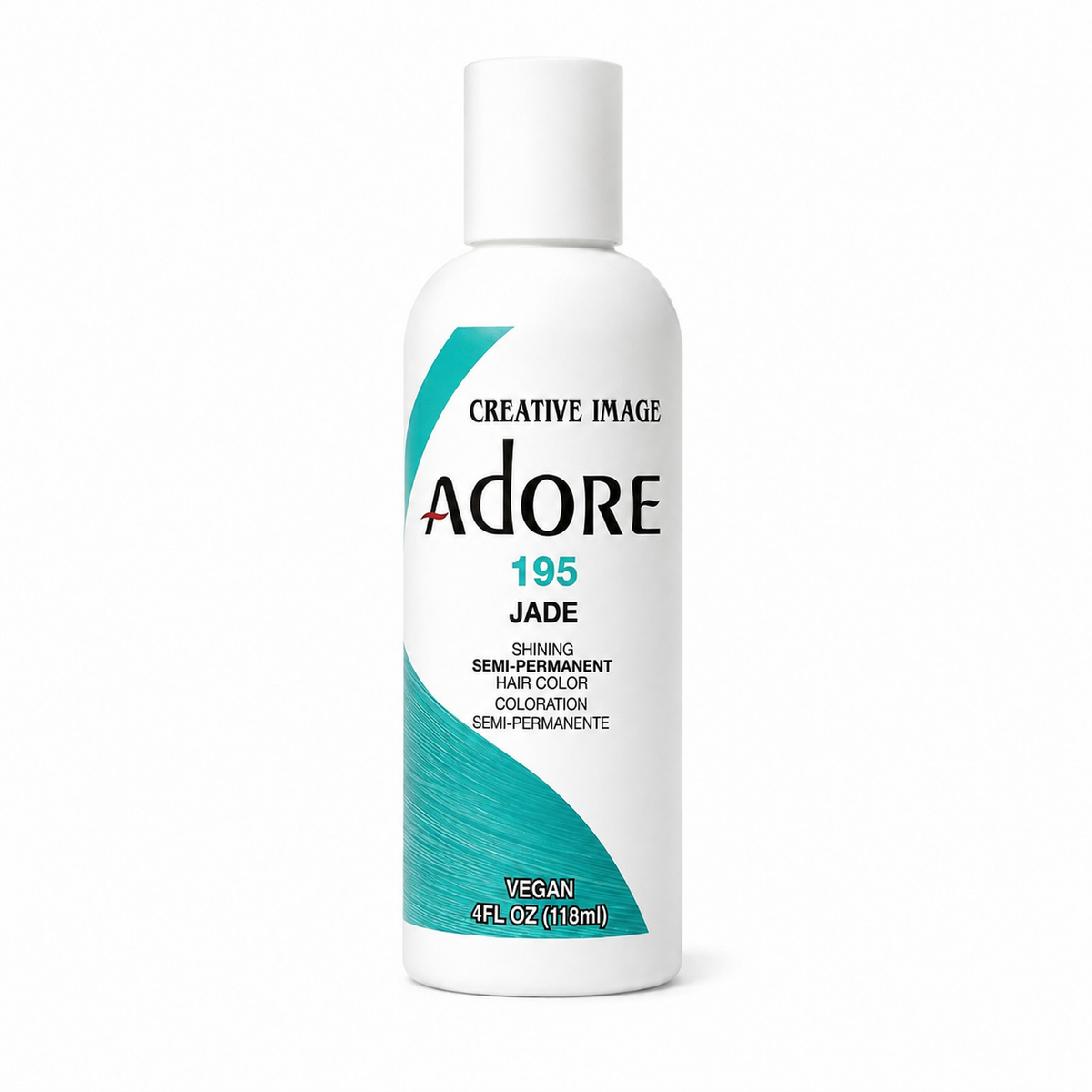 Adore #195 Jade semi-permanent hair color 4 fl oz on white background