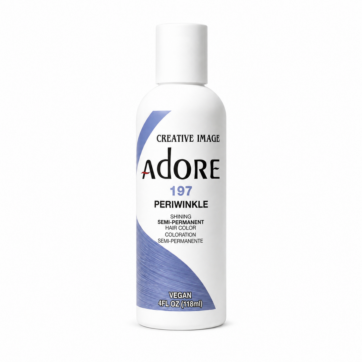 Adore #197 Periwinkle semi-permanent hair color 4 fl oz on white background