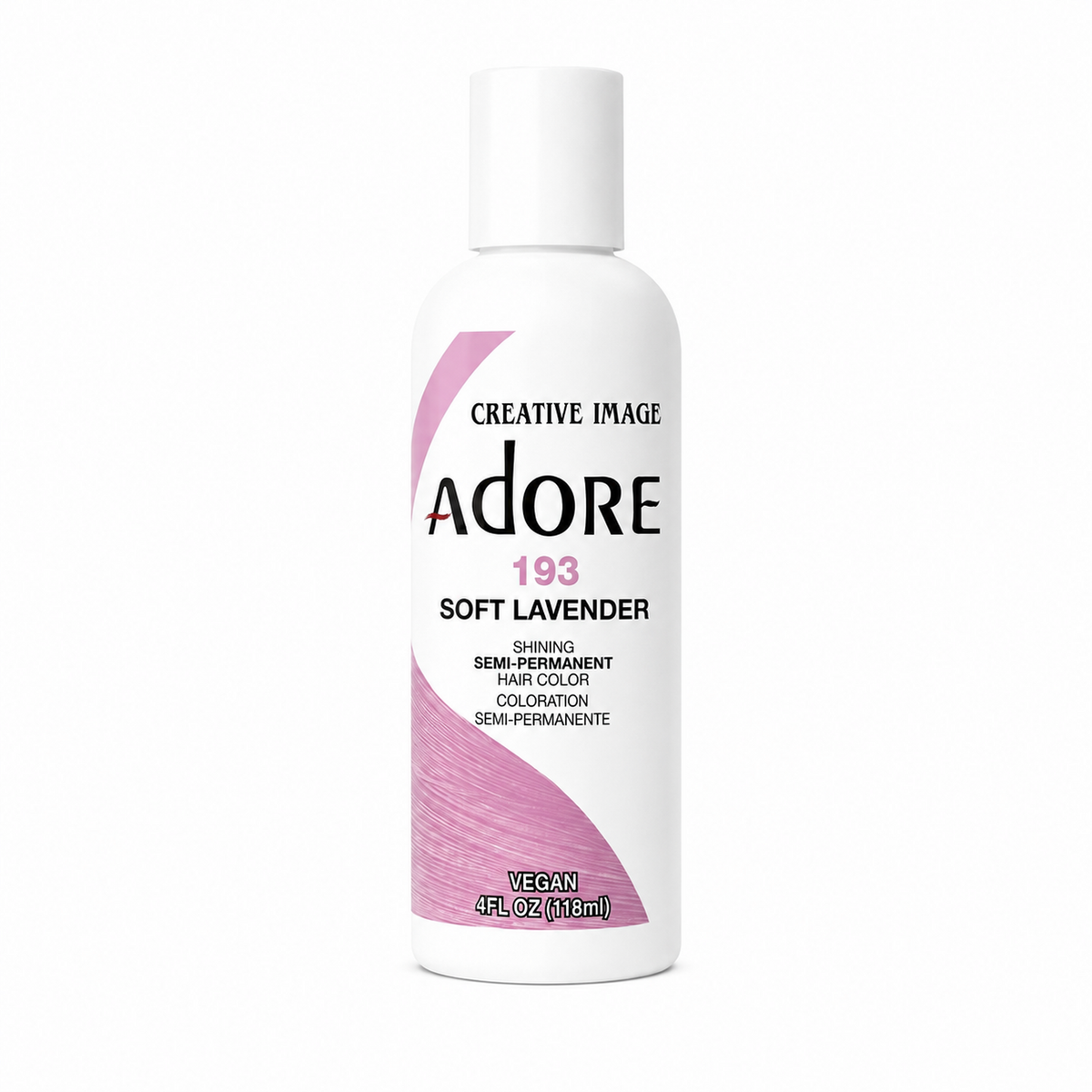 Adore #193 Soft Lavender semi-permanent hair color 4 fl oz on white background