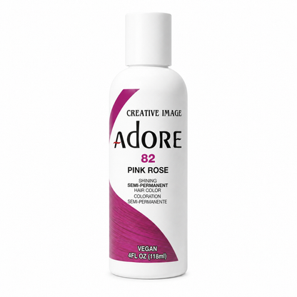 Adore #82 Pink Rose semi-permanent hair color 4 fl oz on white background