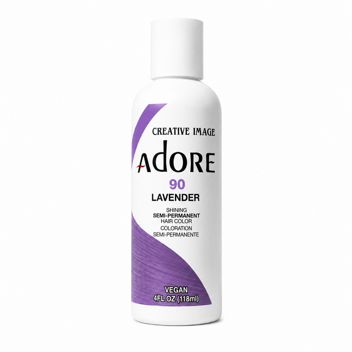 Adore #90 Lavender semi-permanent hair color 4 fl oz on white background