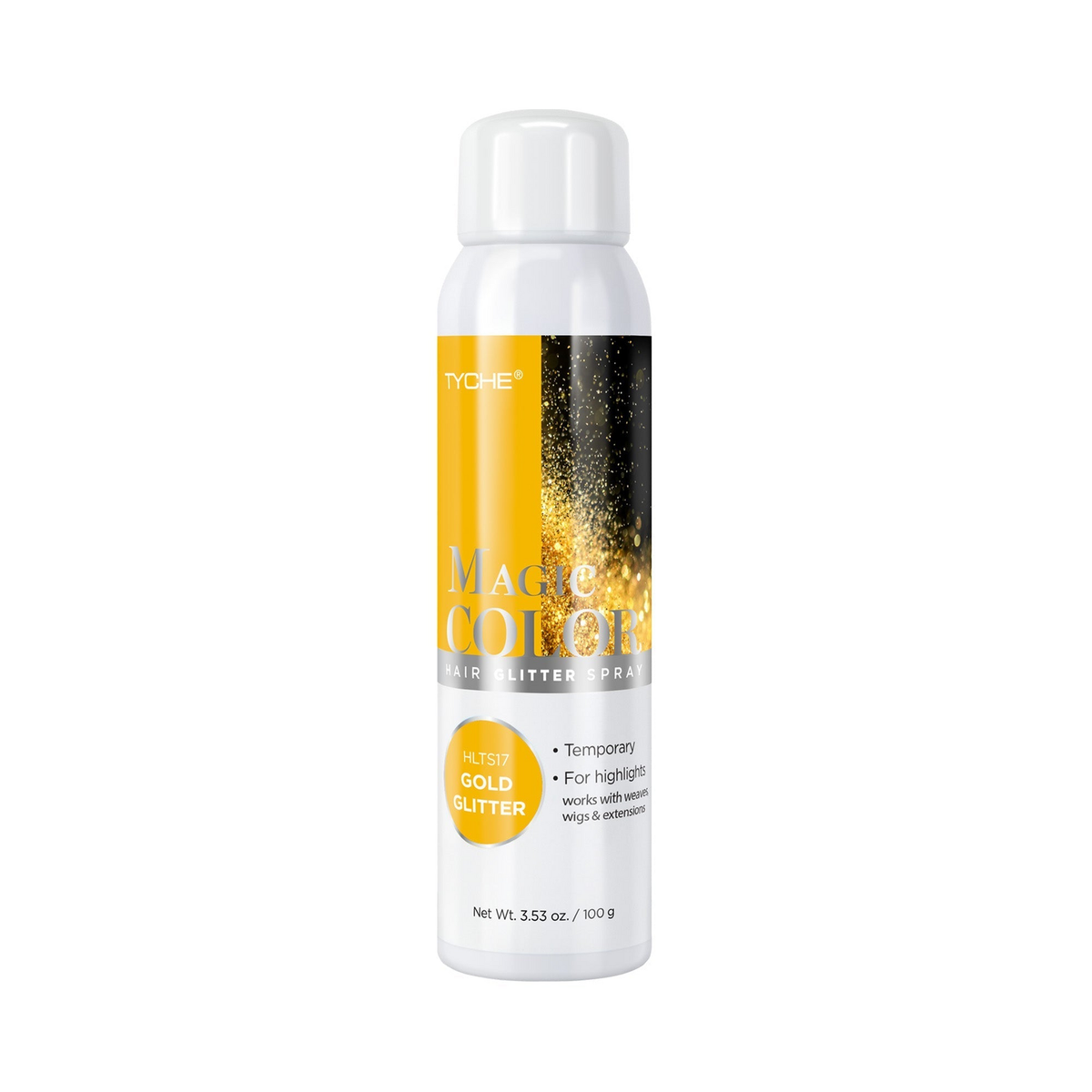 Tyche Magic Hair Color Spray Gold Glitter 3.53 oz product image