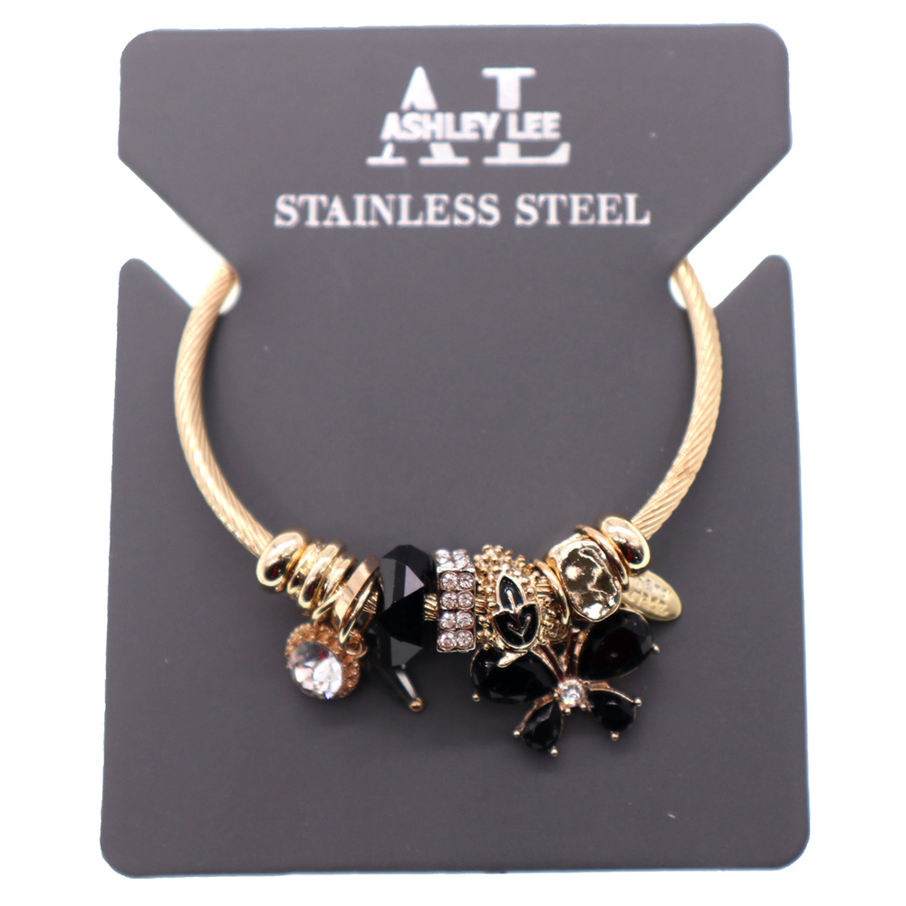 Pulsera de abalorios Ashley Lee - Acero inoxidable, diseños variados
