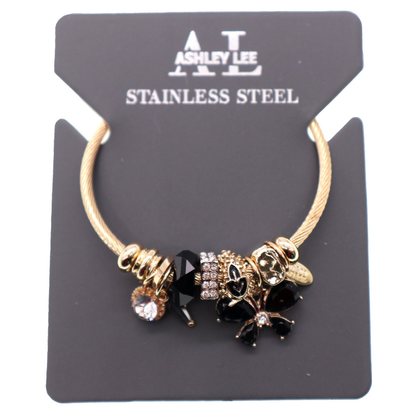 Pulsera de abalorios Ashley Lee - Acero inoxidable, diseños variados