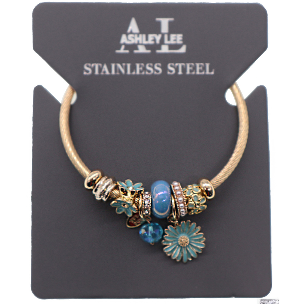 Pulsera de abalorios Ashley Lee - Acero inoxidable, diseños variados