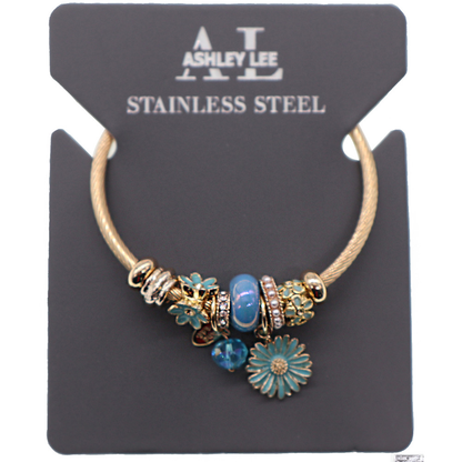 Pulsera de abalorios Ashley Lee - Acero inoxidable, diseños variados