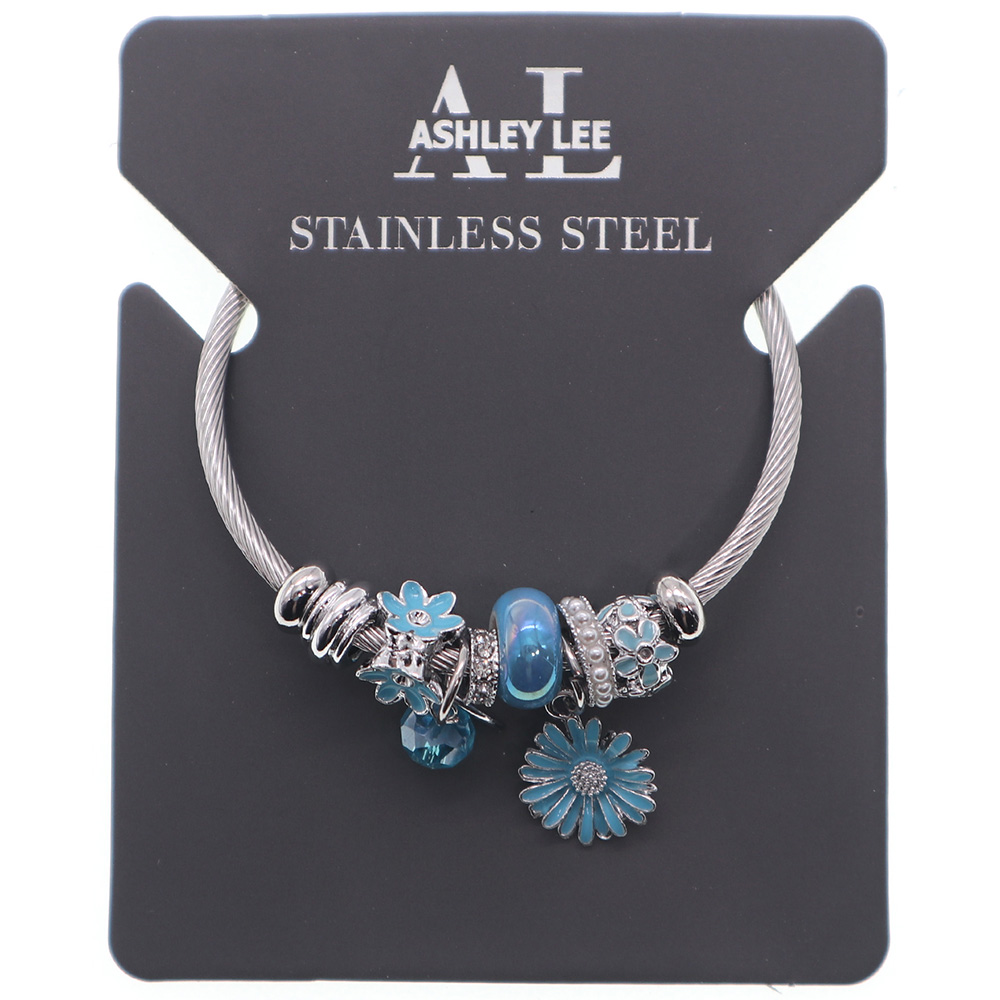 Pulsera de abalorios Ashley Lee - Acero inoxidable, diseños variados
