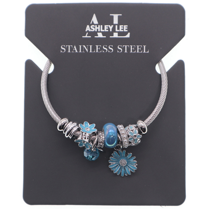 Pulsera de abalorios Ashley Lee - Acero inoxidable, diseños variados