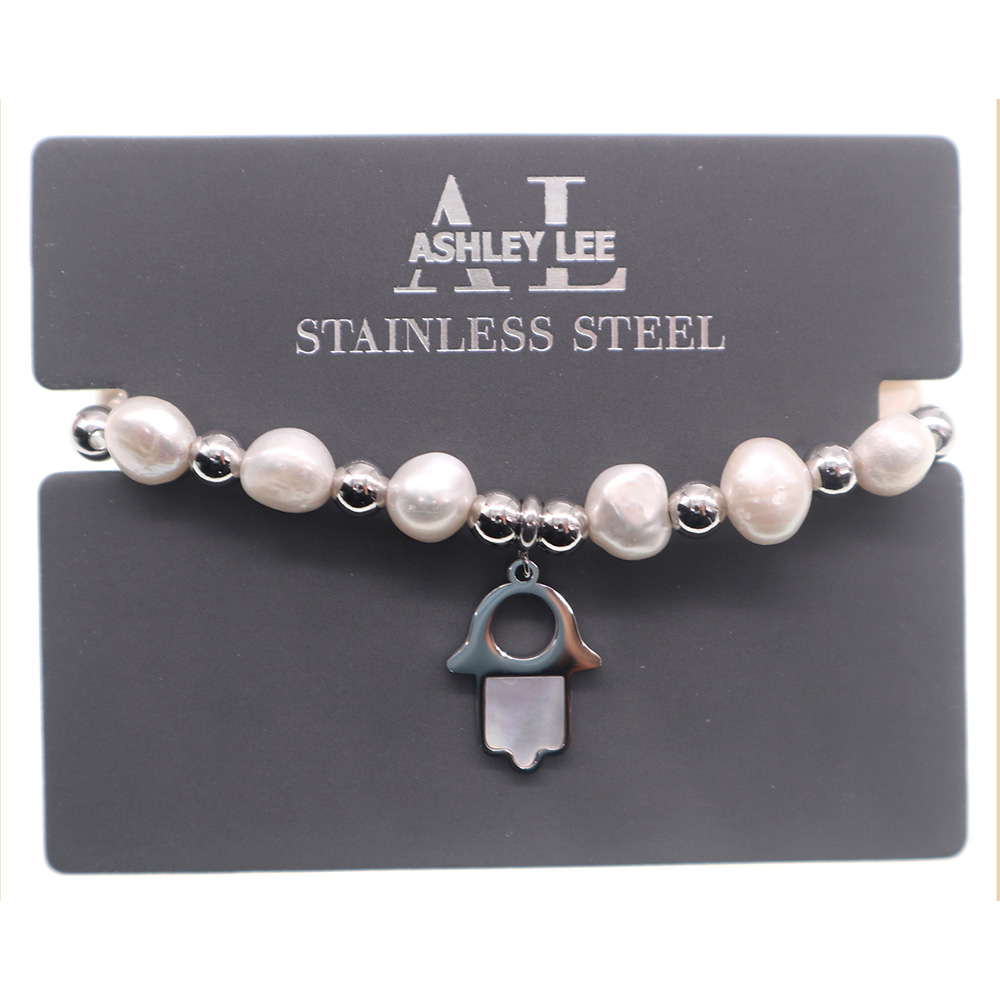 Pulsera de abalorios Ashley Lee - Acero inoxidable, diseños variados