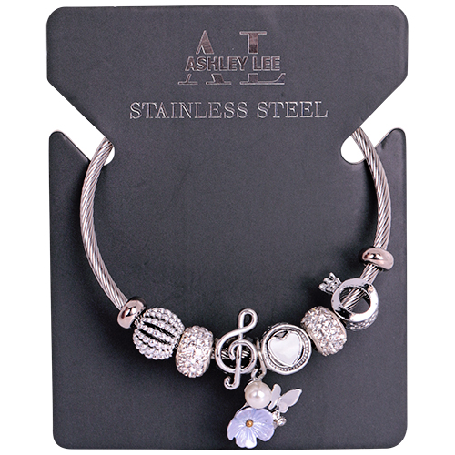 Pulsera de abalorios Ashley Lee - Acero inoxidable, diseños variados