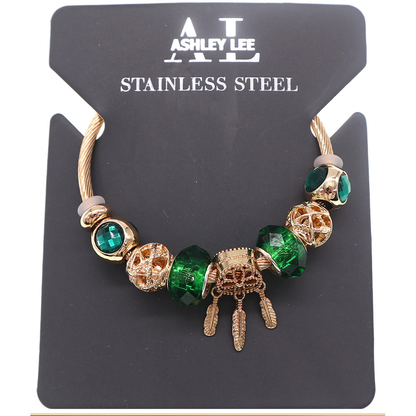 Pulsera de abalorios Ashley Lee - Acero inoxidable, diseños variados